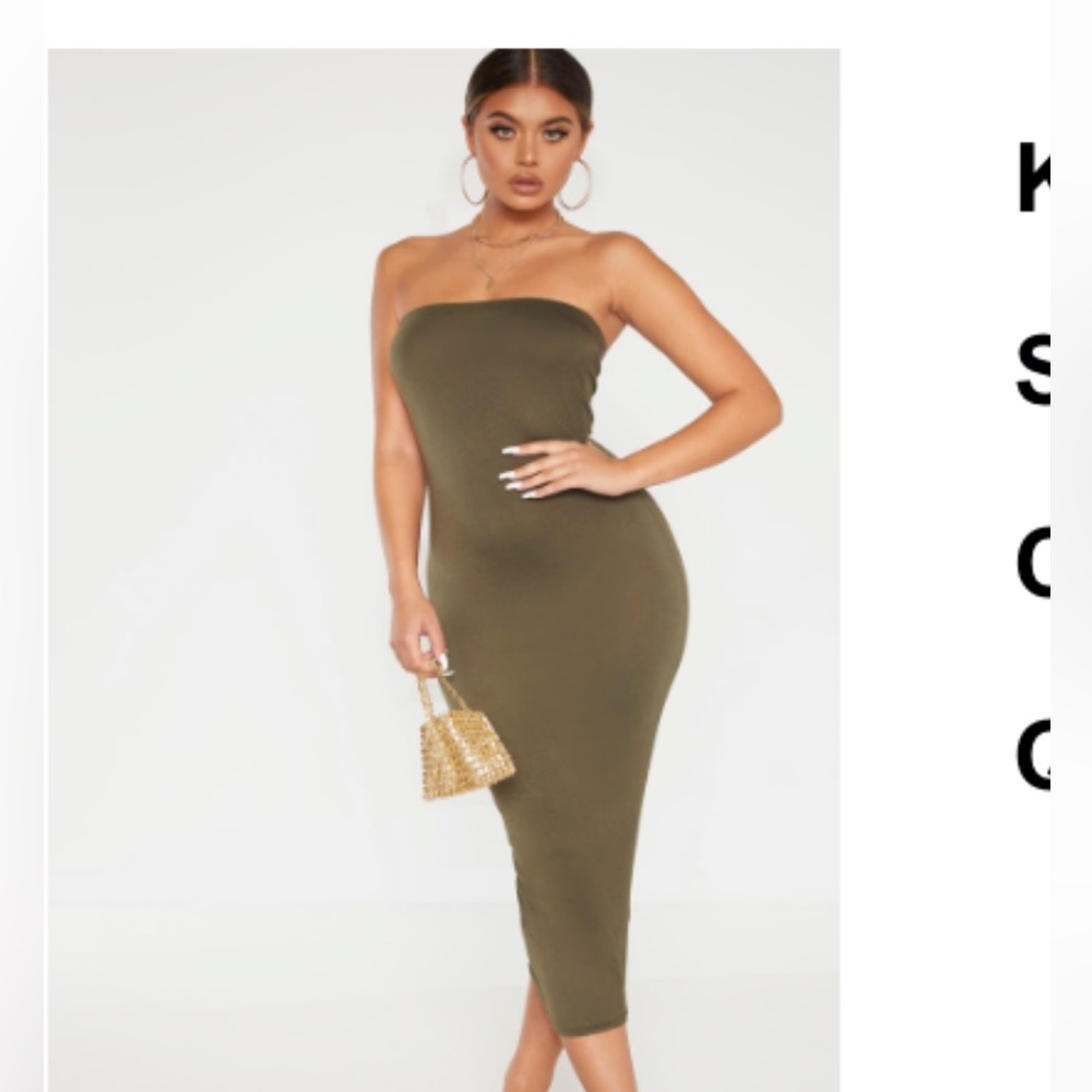 PLT Army Strapless Dress - Size 4